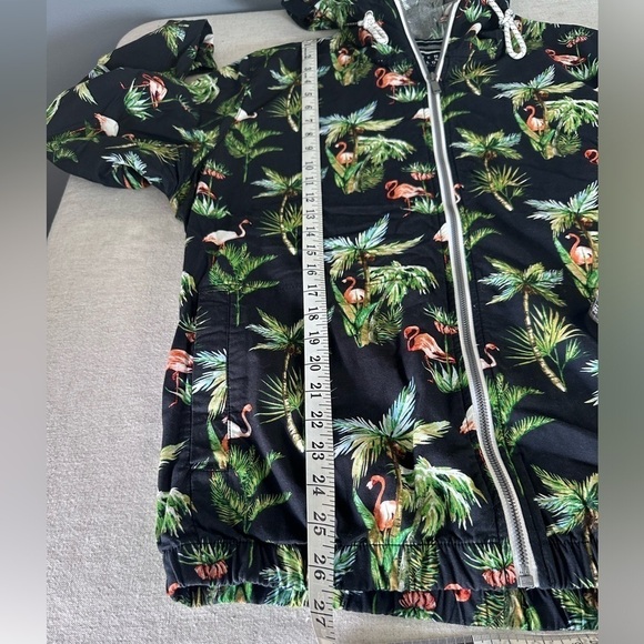 Denim & Flower Hooded Zip Up Jacket Large - Picture 6 of 10